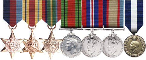 1939-45 STAR + AFRICA STAR + PACIFIC STAR + DEFENCE MEDAL + WAR MEDAL + AUSTRALIAN SERVICE MEDAL + GREEK MEDAL FULL SIZE SWING MOUNTED SET